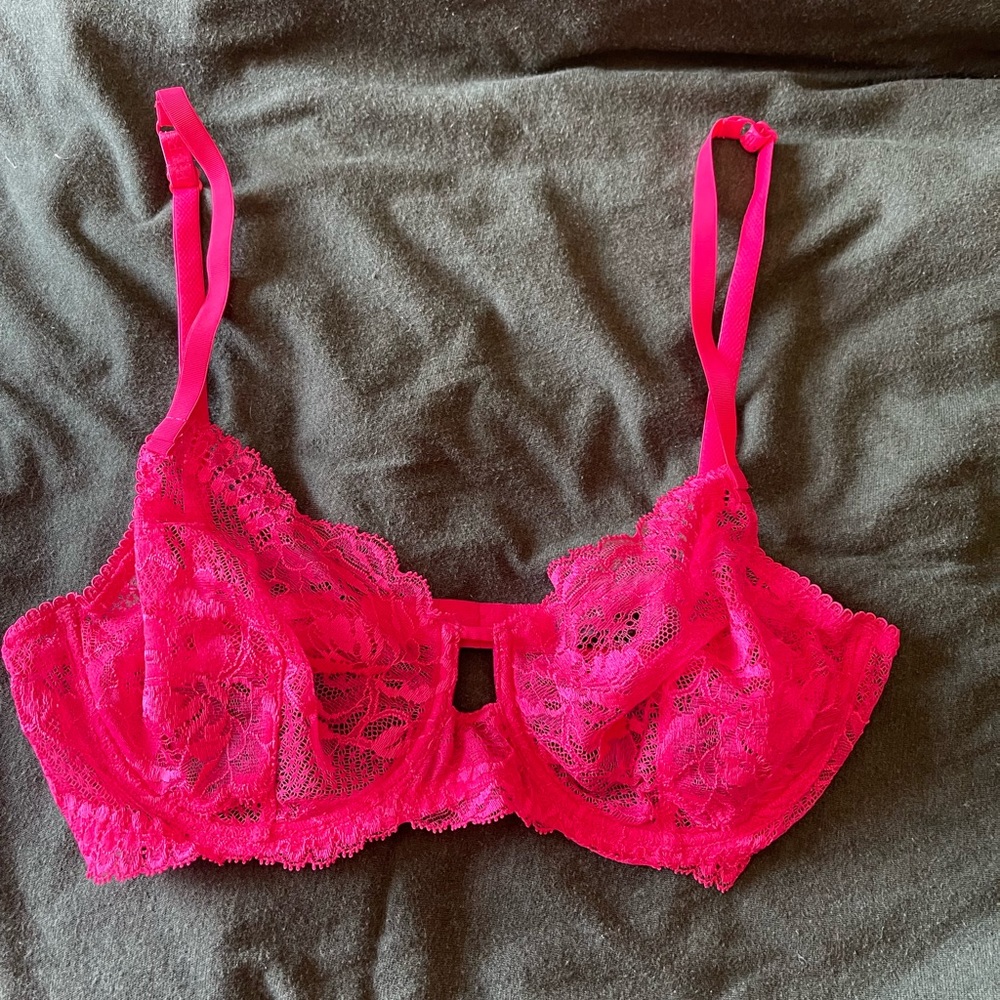 La Perla hot pink lace bralette